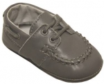 Mocassin Cow Leather w/ Lace-Light Gray